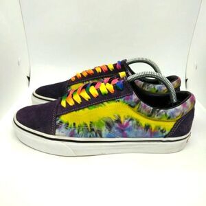 Vans Off The Wall Multicolor Tie Dye Skateboard Shoes Sneakers Men's Size 9 Wome
